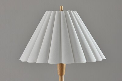 Adesso Scallop 60.75" Wood Floor Lamp with Empire Shade (4146-12)