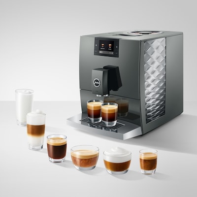 Jura C9 2-Cups Coffee & Espresso Machine Combination, Piano Inox (15751)