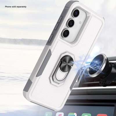 SaharaCase Raider Phone Case for Galaxy S25, Shock Absorbing, Fossil White (CP00744)