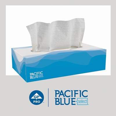 Pacific Blue Select Facial Tissue, 2-ply, 100 Tissues/Box, 30 Boxes/Carton (48100)