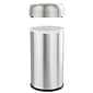 iTouchless Stainless Steel Open Top Trash Can, Silver, 16 gal. (OL16STR)