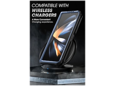 SUPCASE Unicorn Beetle Metallic Blue Kickstand Case for Samsung Galaxy Z Fold4 (SUP-Galaxy2022-ZFold4-5G-Unicorn-SP-Tilt)