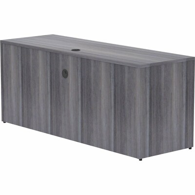 Lorell Essentials 70.9"W Desk, Weathered Charcoal (LLR69552)