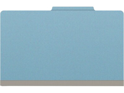 Medical Arts Press Pressboard Classification Folder, 1 Divider, 2 Expansion, Legal Size, Blue, 10/Box (DV-T52-14-3BLU)