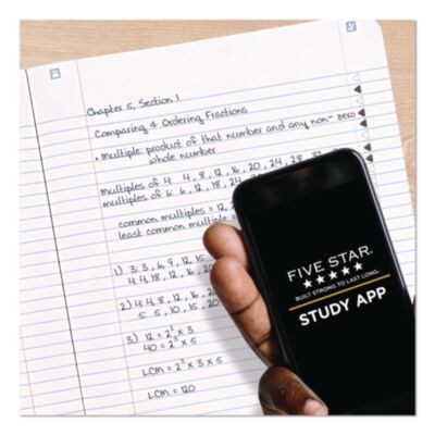 Five Star Composition Notebook, 9.75" x 7.5", College Ruled, 80 Sheets, Assorted Colors (MEA850065)