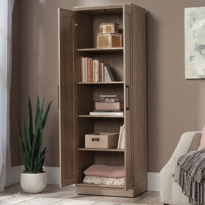 Sauder HomePlus 71"H Storage Cabinet with 5 Shelves, Brushed Oak (438279)