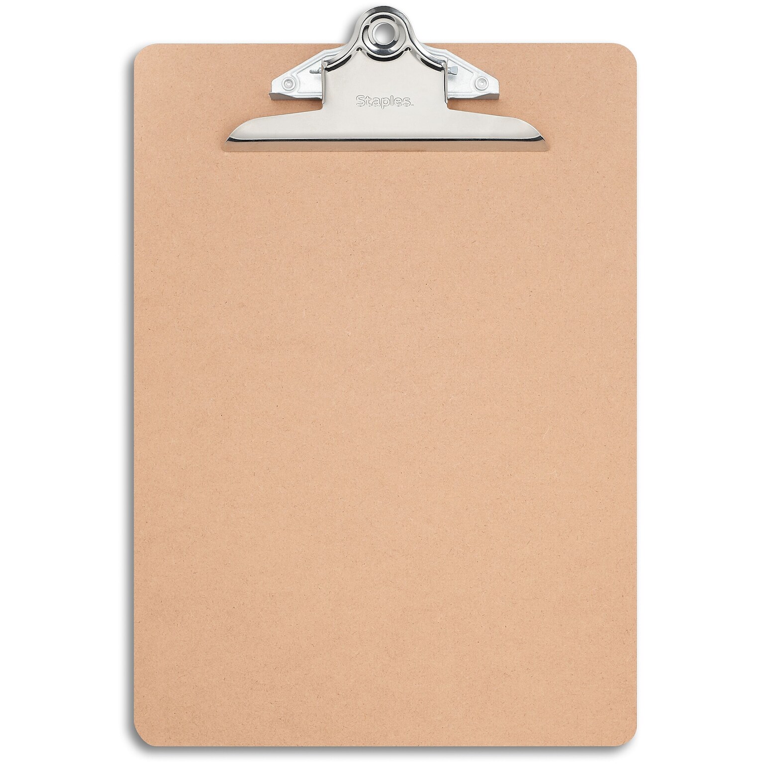 Staples Hardboard Clipboard, Letter, Brown (44290)