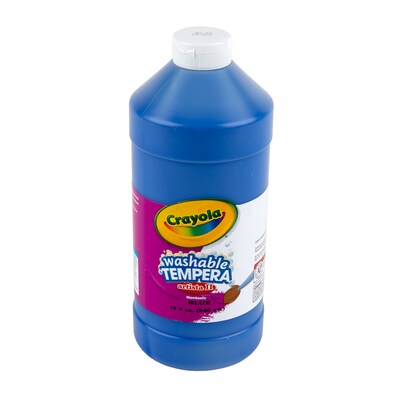 Crayola Artista II Washable Tempera Paint, Blue, 32 oz., 3/Bundle (BIN543132042-3)
