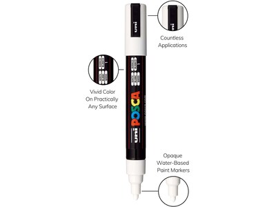 uni-ball Posca PC-5M Paint Markers, Bullet Tip, Assorted Colors, 8/Pack (PC5M8CSOFTCOLORS)