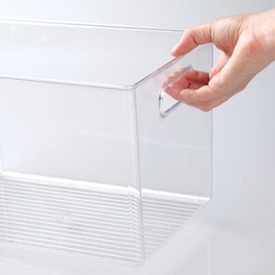 iDesign Pantry Organizer Bins with Handles - Storage Bins for Kitchen Organization - Ideal for Cabinets or Fridge