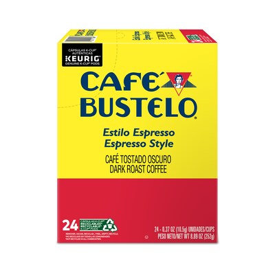 Cafe Bustelo Espresso Coffee, Dark Roast, Keurig® K-Cup® Pods, 24/Box (6106)