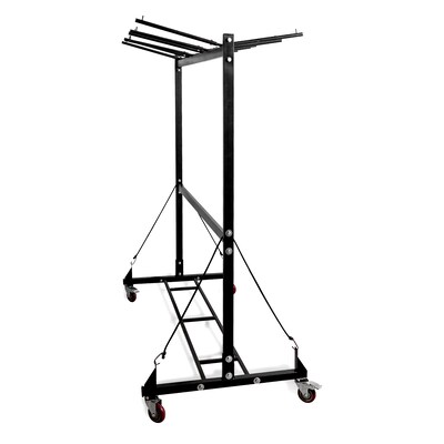 AdirOffice Steel Dolly Chair & Table Combo Cart, Black (690-01)