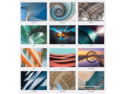 2025 House of Doolittle Abstract Architecture 11" x 14" Monthly Wall Calendar (315-25)