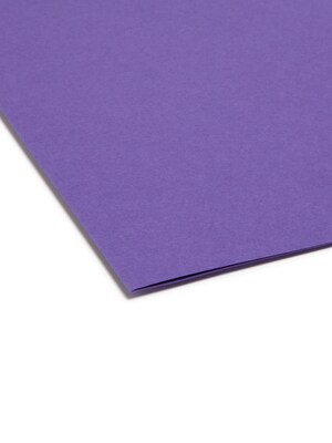 Smead File Folder, 1/3-Cut Tab, Letter Size, Purple, 100/Box (13043)