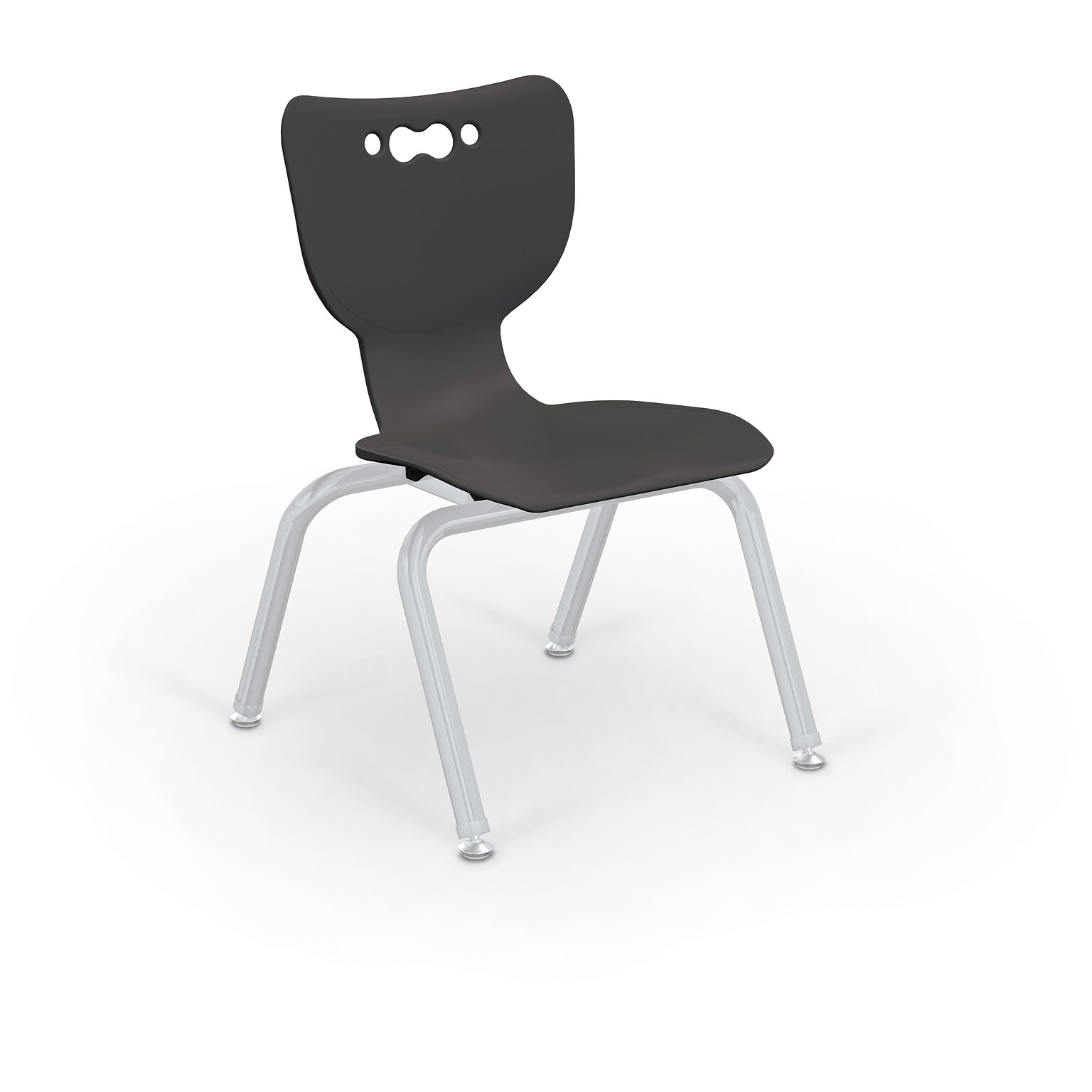 MooreCo 12 Hierarchy Student Chair with 4 Legs, Black/Platinum Base (703673562591)
