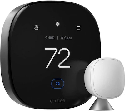 Ecobee Premium Smart Programmable Touch-Screen Thermostat, Smart Sensor Included  (EB-STATE6-01)