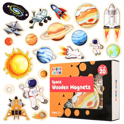 Spark & Wow Space Wooden Magnets, Assorted Colors (CTUSW400040)