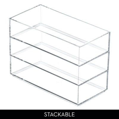 iDESIGN 6-Piece Plastic Drawer Organizer, Clear (28985M6)