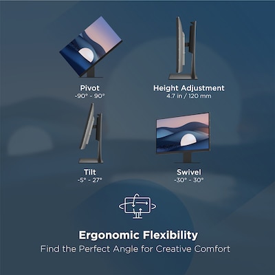 ViewSonic ColorPro 32" 4K Ultra HD 60Hz LCD Monitor, HDR400, Height Adjustable, Universal Docking Station, Black (VP3276T-4K)