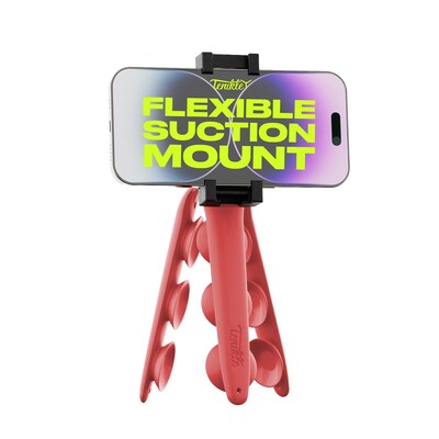 Tenikle Bendable Suction Cup Camera Mount & Holder, iPhone & Android Compatible, Red (TPRO-01-RED)