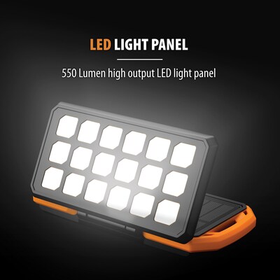 ToughTested Dual-Solar-Panel Switchback 10,000 mAh Power Bank, Orange/Black (TT-PBW-SB1)