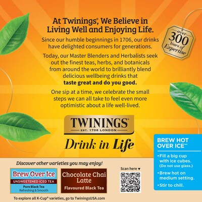 Twinings Chai Latte Black Tea, Keurig® K-Cup® Pods, 22/Box (TNA78919)