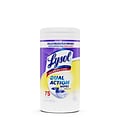 Lysol Dual Action Disinfecting Wipes, Citrus, 75 Wipes/Pack (1920081700)