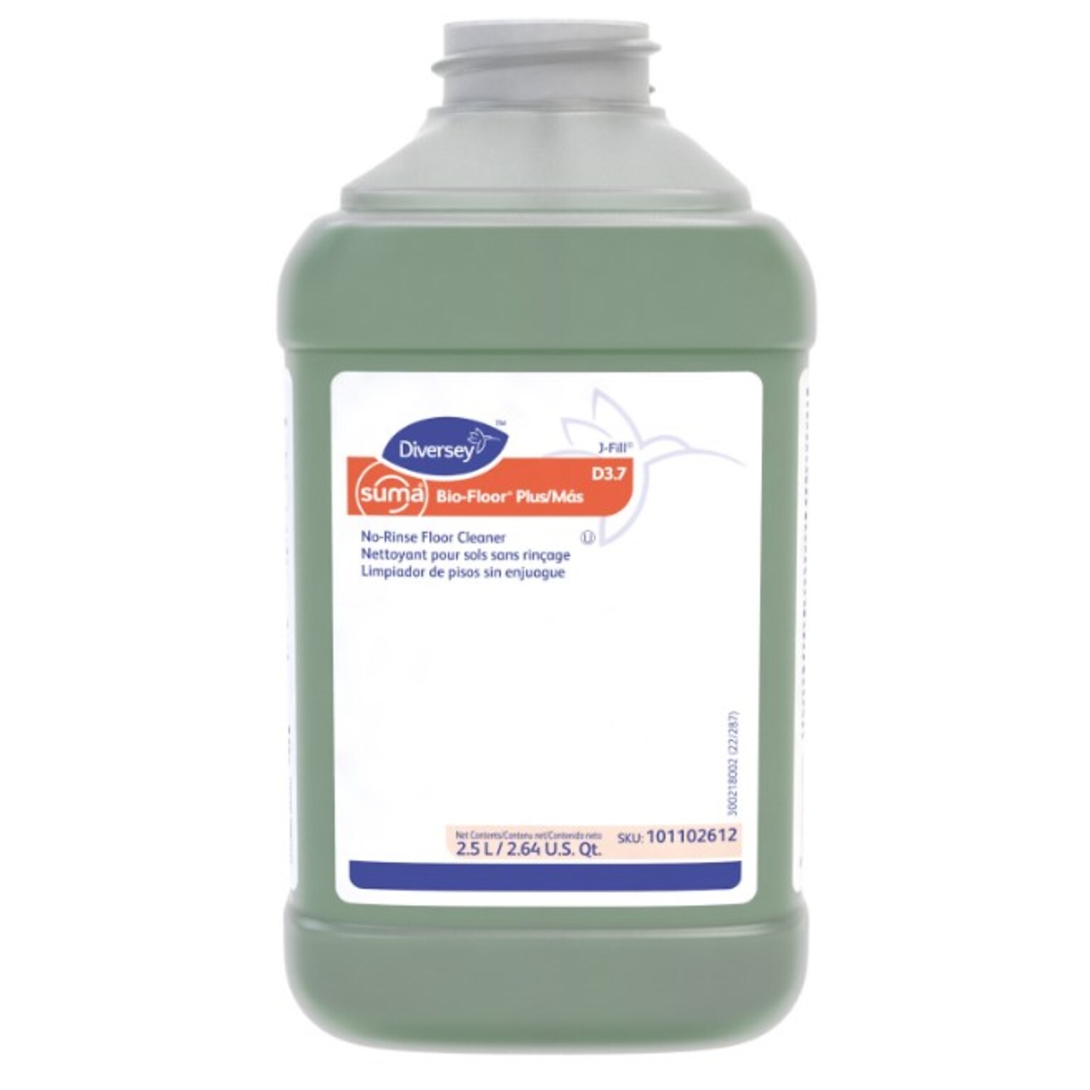 Diversey Suma Bio-Floor Plus Floor Cleaner, 2.5L,  2/Carton (101102612 )