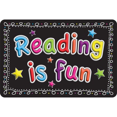 Ashley Productions The Original Fun Mat, Welcome Mat, 15.5 x 23.5, Reading is Fun (ASH91557)