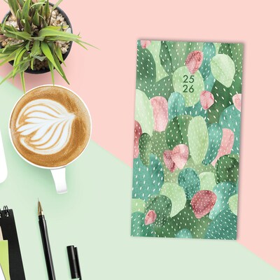 2025-2026 Willow Creek Cactus 3.5" x 6.5" Calendar Year Yearly Planner, Paperboard Cover (48665)