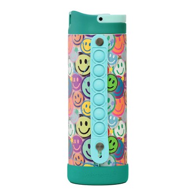 Elemental Iconic Pop Stainless Steel Triple Wall Insulated Water Bottle, 14 oz., Graffiti Smile (EMLEB14SM31P)