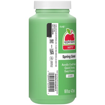 Apple Barrel Acrylic Paint Matte, 16oz., Spring Green, 3/Pack(APP22491E-3)