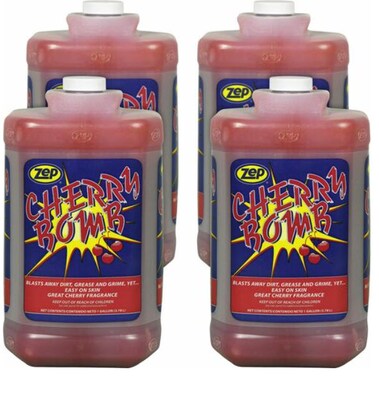 Zep Cherry Bomb Hand Soap, Cherry Scent, 1 gal Bottle, 4/Carton (ZPE95124)