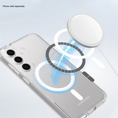 SaharaCase Venture Wallet for Galaxy S25, Shock Absorbing, Clear/Scorpion Black (CP00747)