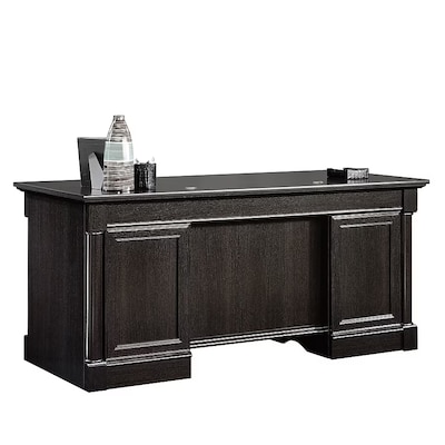 Sauder Palladia Double-Pedestal Executive Desk, Wind Oak (416513)