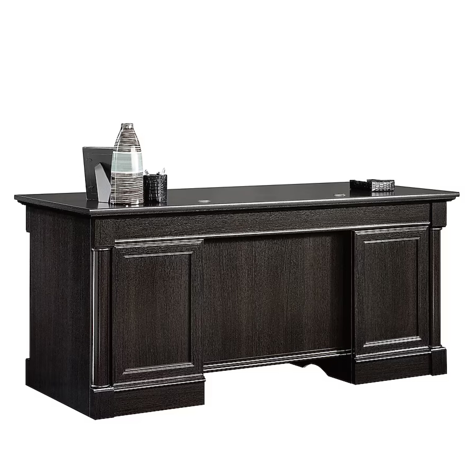 Sauder Palladia Double-Pedestal Executive Desk, Wind Oak (416513)