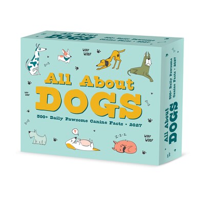 2027 Willow Creek All About Dogs 6.2 x 5.4 Daily Day-to-Day Calendar, Assorted Colors (64955)