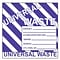 Hazard Labels, Hazardous Materials Shipping, Universal Waste Stripes, 6X6, Adhesive Paper, 500/Roll