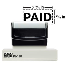 Custom 2000 Plus® PI 110 Pre-inked Stamp, 1-13/16 x 3-13/16