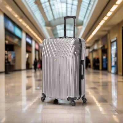 InUSA Vasty 30.31 Hardside Suitcase, 4-Wheeled Spinner, TSA Checkpoint Friendly, Grey (IUVAS00L-GRE)