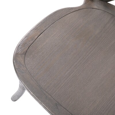 Flash Furniture Advantage Wood X-Back Chair, Armless, Gray (XBACKGREY)