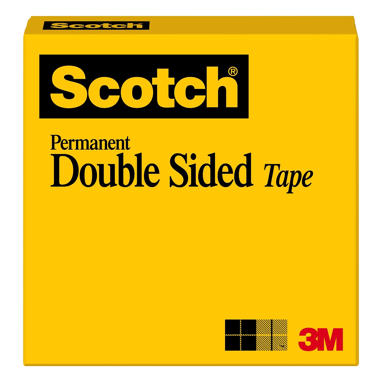Scotch® Permanent Double Sided Tape Refill, 1/2 x 36 yds., 3 Core, 12 Rolls (665-12PK)