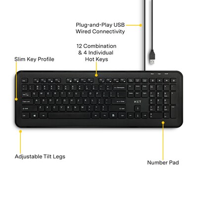 NXT Technologies™ Keyboard, Black (NX60880)