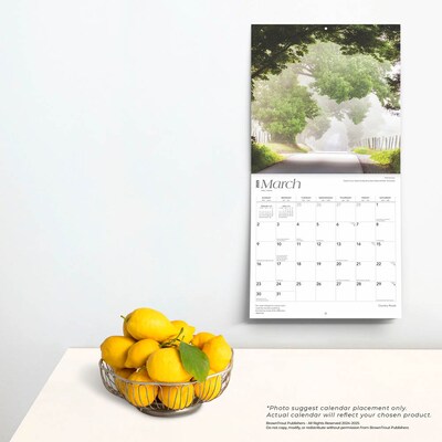 2025 BrownTrout Country Roads 12" x 12" Monthly  Wall Calendar (9781975474737)