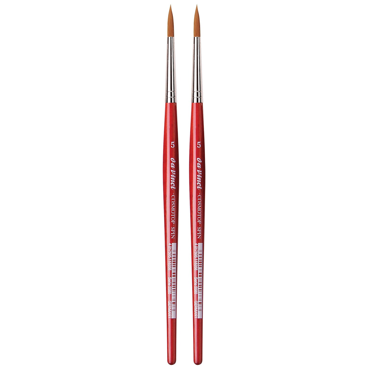 da Vinci COSMOTOP-SPIN Watercolor Synthetic Silkpainting Round Brush, 2 /Pack (DVXVA55805-2)