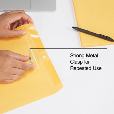 Staples Kraft Clasp & Moistenable Glue Catalog Envelopes, 10" x 13", Brown, 100/Box (ST187039-CC)