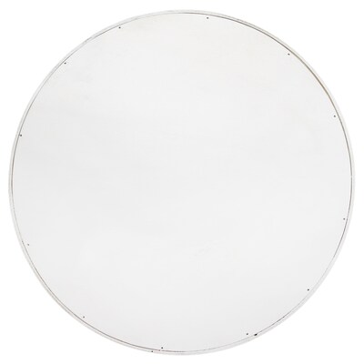 Elegant Designs "Grateful" Decorative 13.75" Round Wood Serving Tray w/ Handles, White Wash (HG2013-WGT)