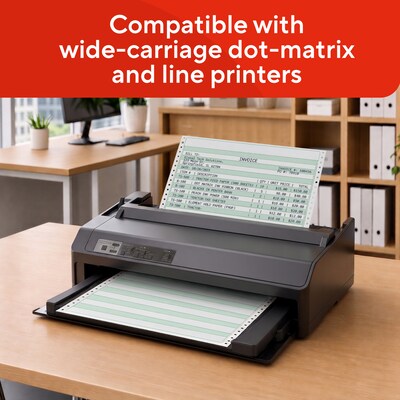 Quill Brand® 1-Part Continuous Form Bond Paper, 14-7/8x11", 20-lb., 2700 Sheets/Carton (177113)