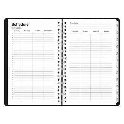 2027 Staples 5" x 8" Weekly & Monthly Planner, Plastic Cover, Black (ST21490-27)