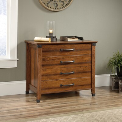 Sauder Carson Forge 2-Drawer Lateral File Cabinet, Letter/Legal Size, 29.5H x 34.5W x 20.38D, Washington Cherry (422034)